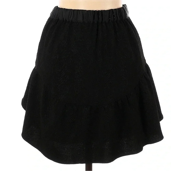 Saylor Black Tiered Ruffle Hem Mini Skirt Women’s Size Small S - Picture 3 of 6